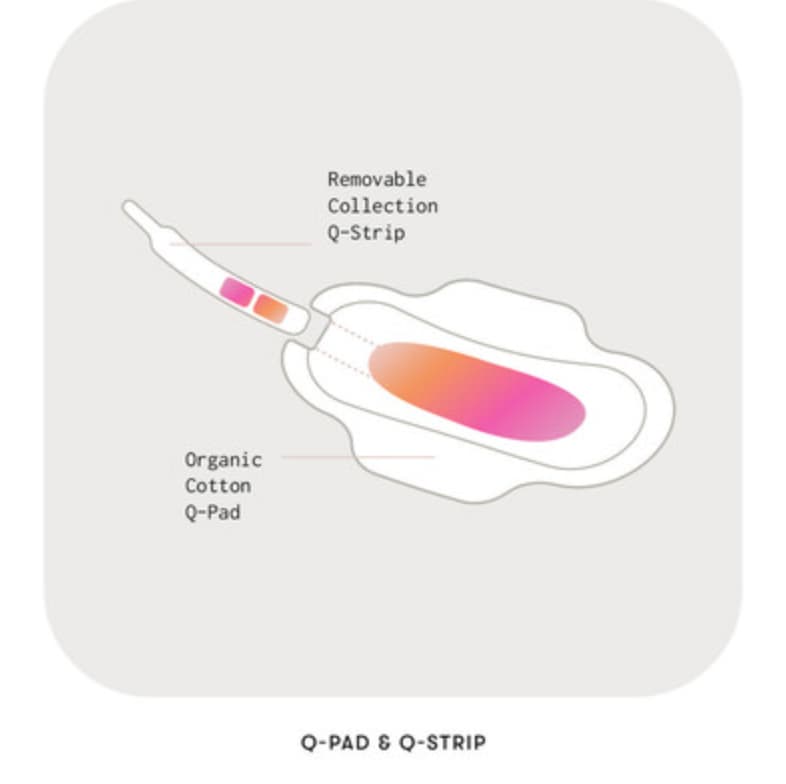 period blood test - Organic Cotton QPad Removable Collection QStrip QPad & QStrip